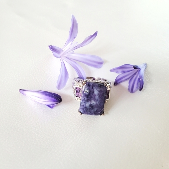 Porsha • Purple Opal, Amethyst & Diamond Cocktail Ring